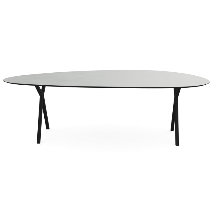 Melamine eettafel beton licht - Kiezel Type A - Scissor onderstel - {{ product.type }} - Kas20