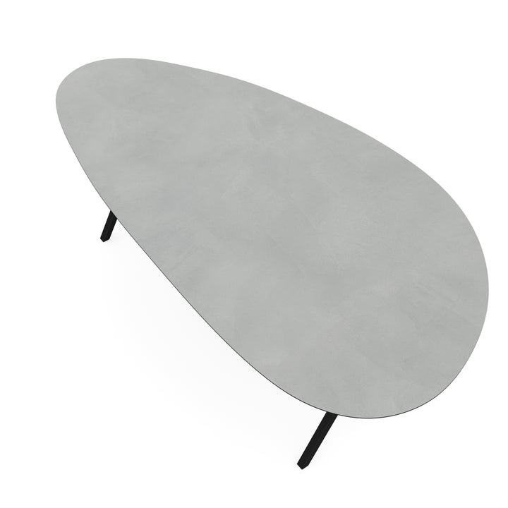 Melamine eettafel beton licht - Kiezel Type A - Scissor onderstel - {{ product.type }} - Kas20
