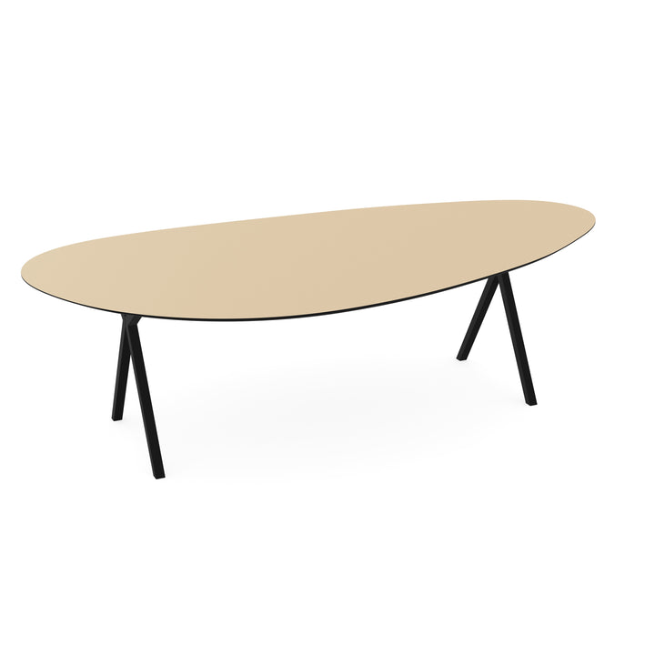 Melamine eettafel beige - Kiezel Type A - Scissor onderstel - {{ product.type }} - Kas20