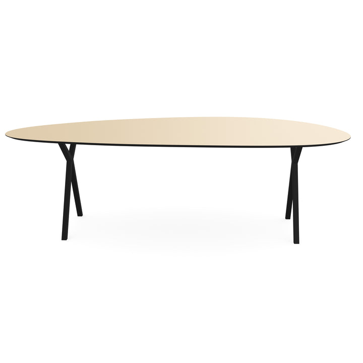 Melamine eettafel beige - Kiezel Type A - Scissor onderstel - {{ product.type }} - Kas20