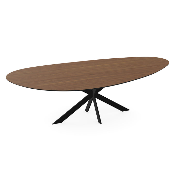 Melamine eettafel noten - Kiezel Type A - Matrix ultra dun onderstel - {{ product.type }} - Kas20