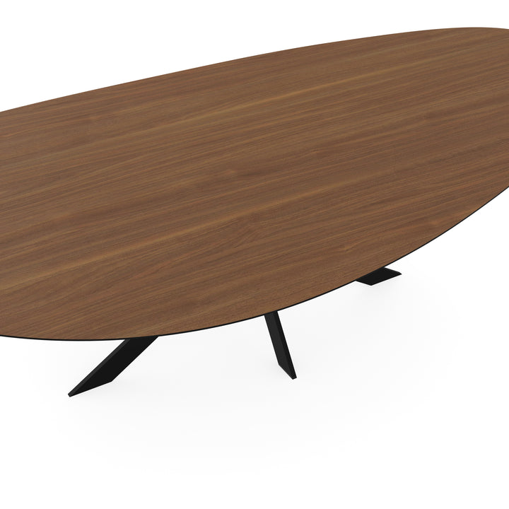 Melamine eettafel noten - Kiezel Type A - Matrix ultra dun onderstel - {{ product.type }} - Kas20