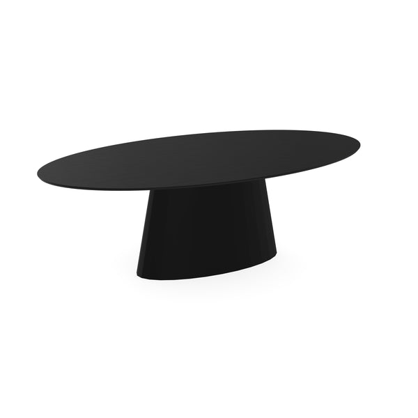 Melamine eettafel eiken zwart - Ovaal - Sjors zwart