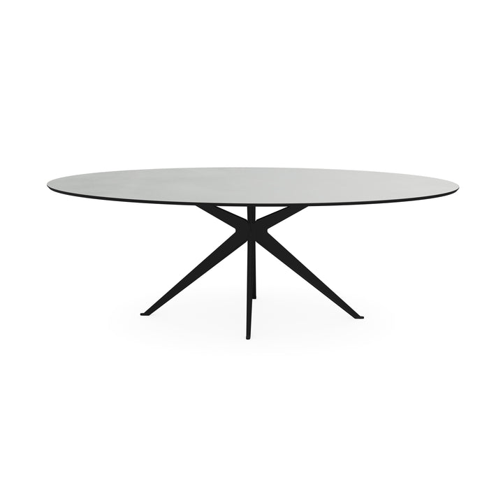 Melamine eettafel beton licht - Ovaal - Anna onderstel - {{ product.type }} - Kas20