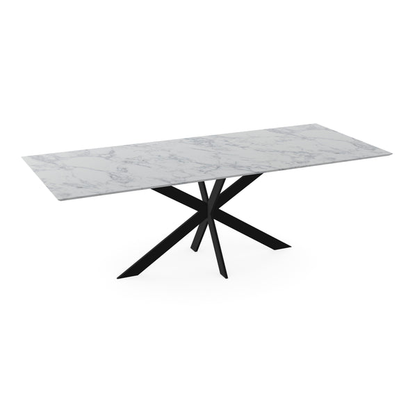 Melamine eettafel marmer wit - Recht - Matrix ultra dun onderstel - {{ product.type }} - Kas20