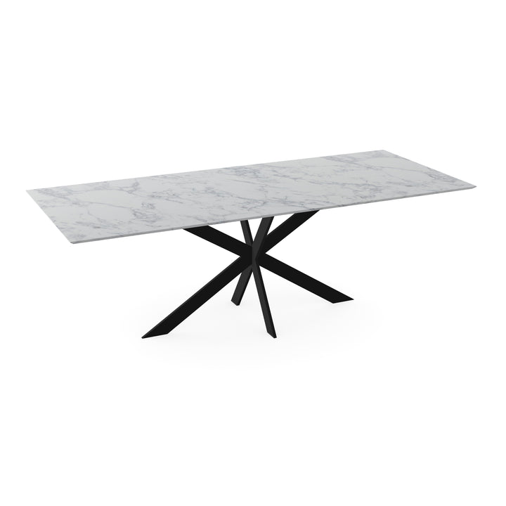 Melamine eettafel marmer wit - Recht - Matrix ultra dun onderstel - {{ product.type }} - Kas20