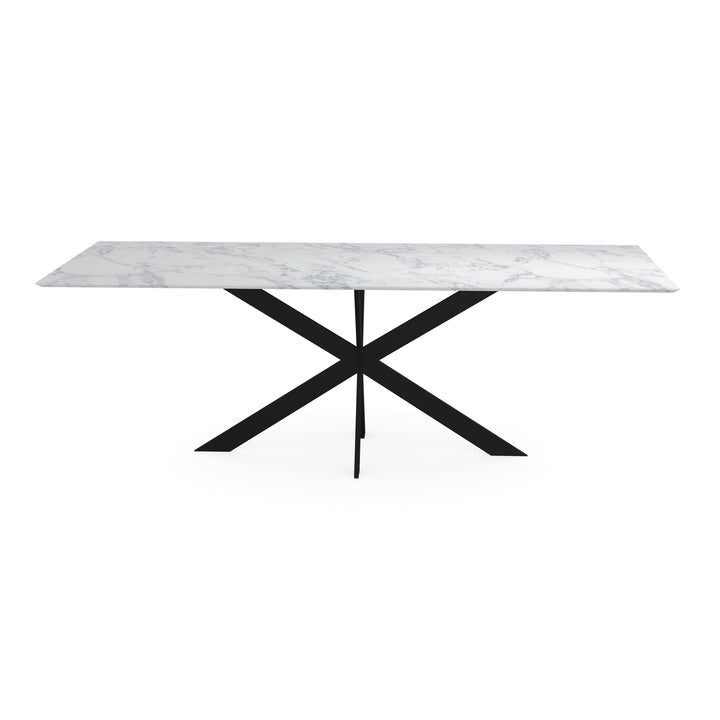 Melamine eettafel marmer wit - Recht - Matrix ultra dun onderstel - {{ product.type }} - Kas20