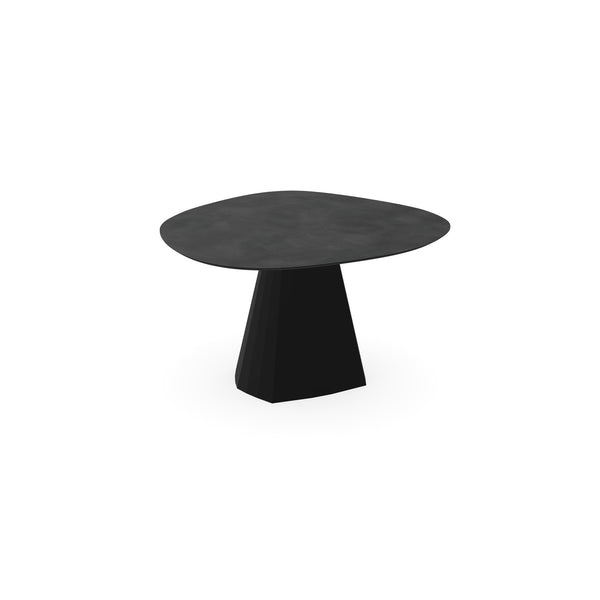 Eettafel Melamine Beton Donker - Wolk Rond - Cone Onderstel Mat Zwart - {{ product.type }} - Kas20