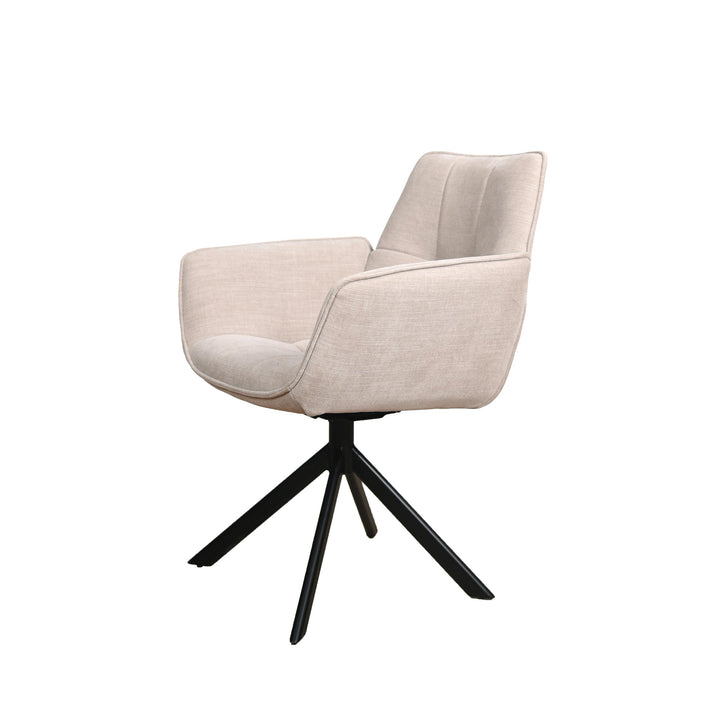 Eetkamerstoel Monaco - Milan Nature - Draaibaar onderstel - {{ product.type }} - Kas20