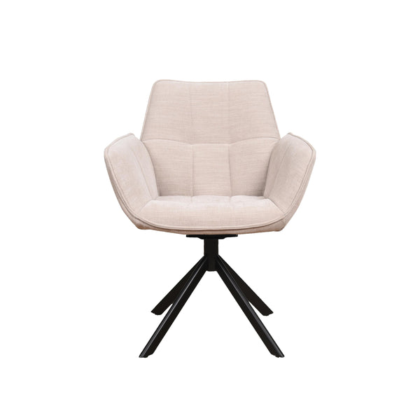 Eetkamerstoel Monaco - Milan Nature - Draaibaar onderstel - {{ product.type }} - Kas20