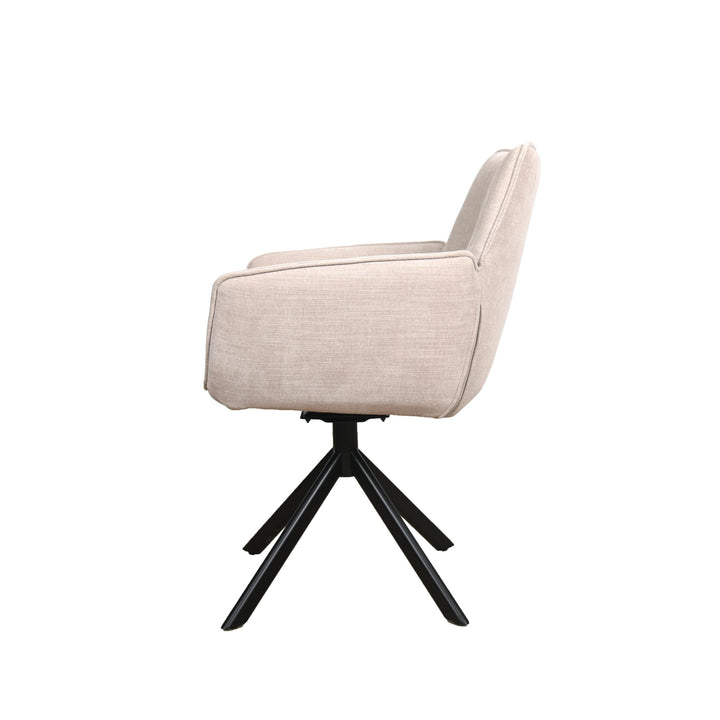 Eetkamerstoel Monaco - Milan Nature - Draaibaar onderstel - {{ product.type }} - Kas20