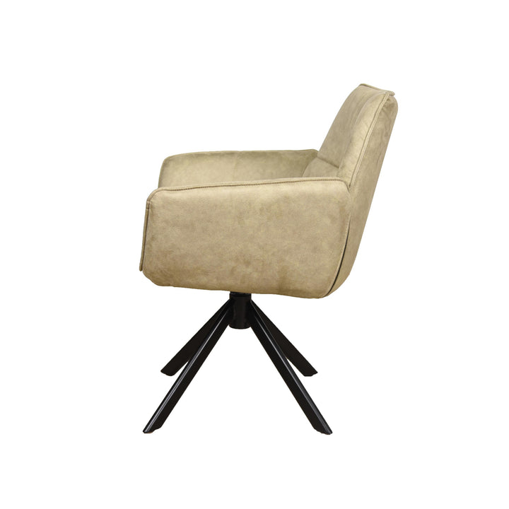 Eetkamerstoel Monaco - Be Real Papyrus - Draaibaar onderstel - {{ product.type }} - Kas20