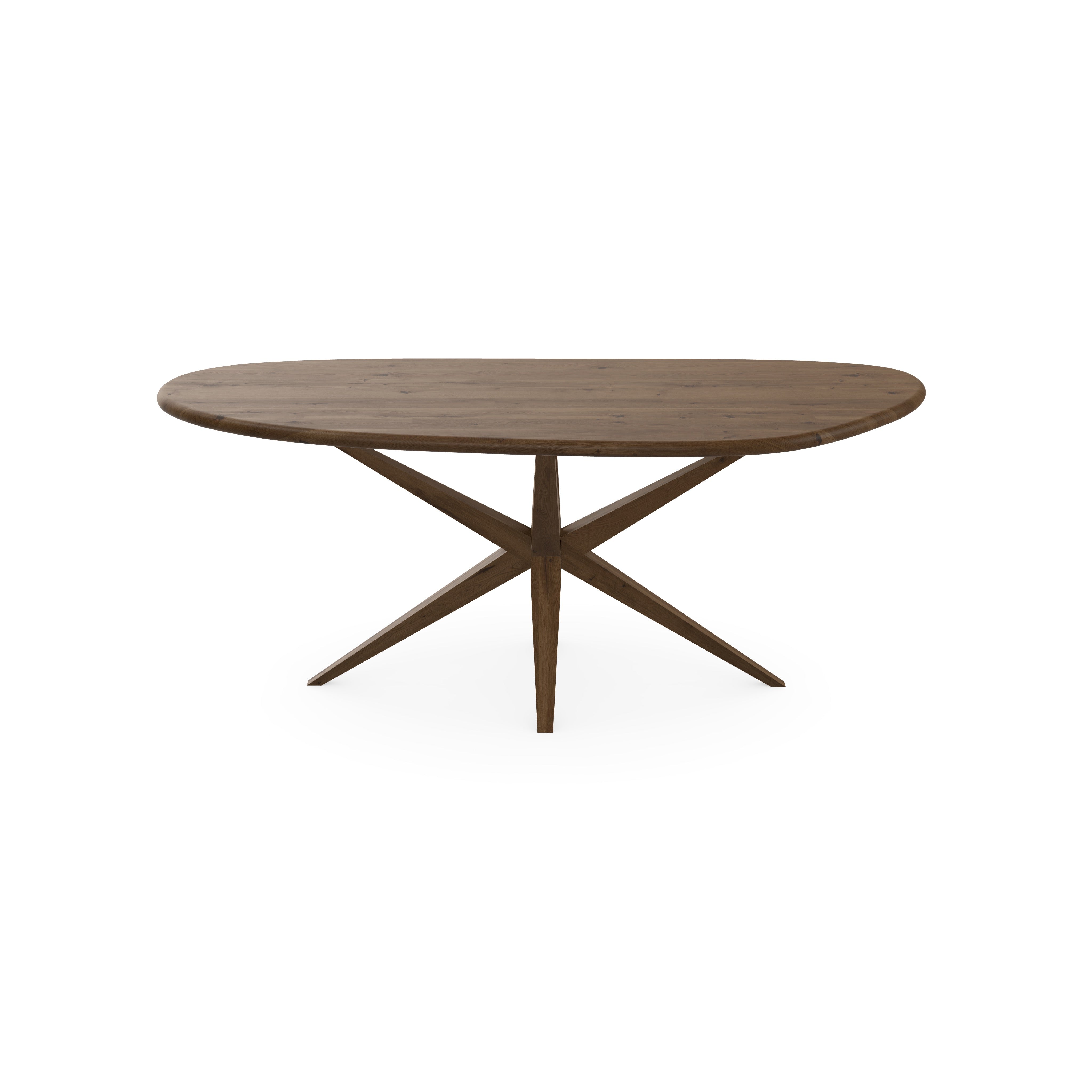 Eettafel Eiken Toscane2 - 4cm - Organisch B - Marcel hout - Ronde rand