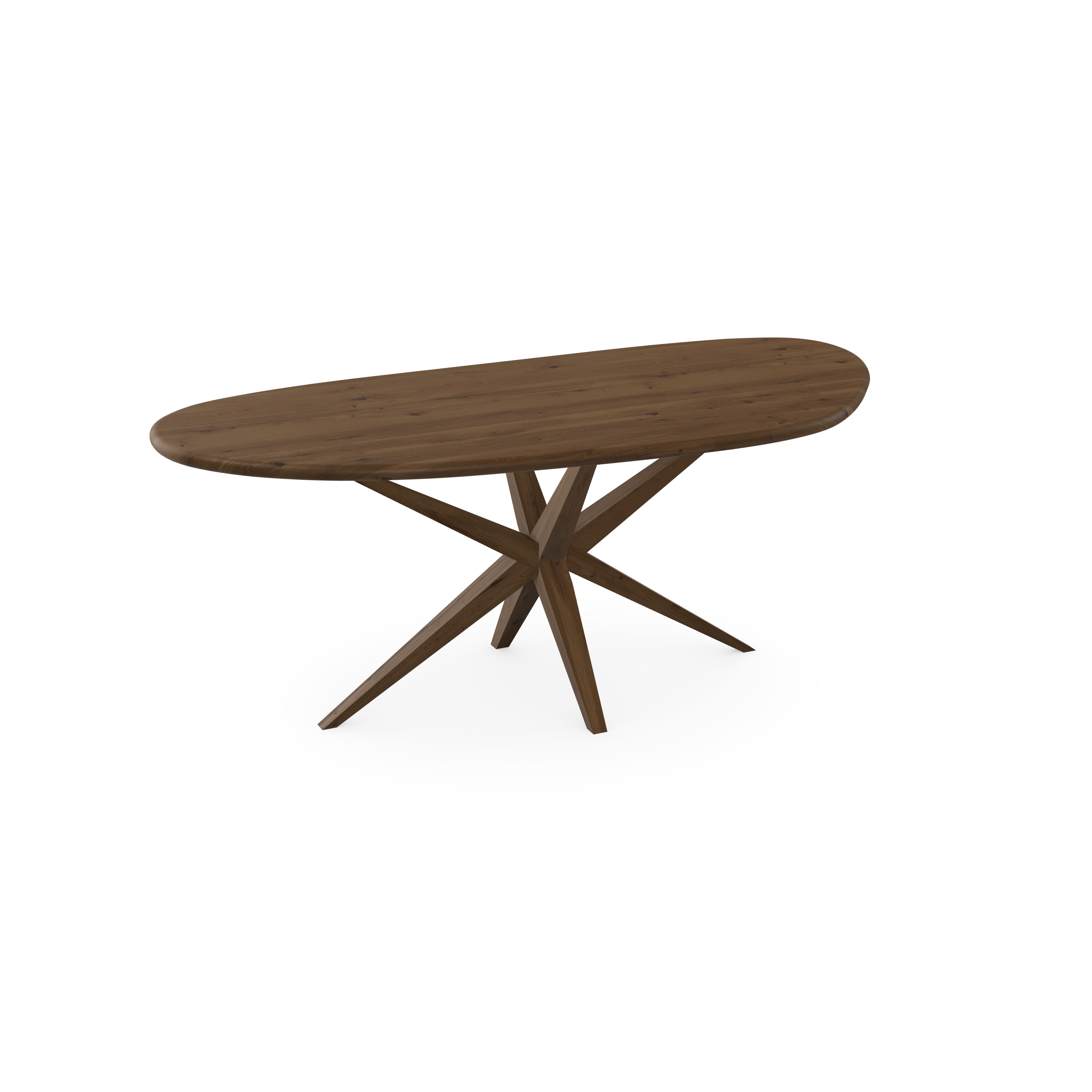 Eettafel Eiken Toscane2 - 4cm - Organisch B - Marcel hout - Ronde rand