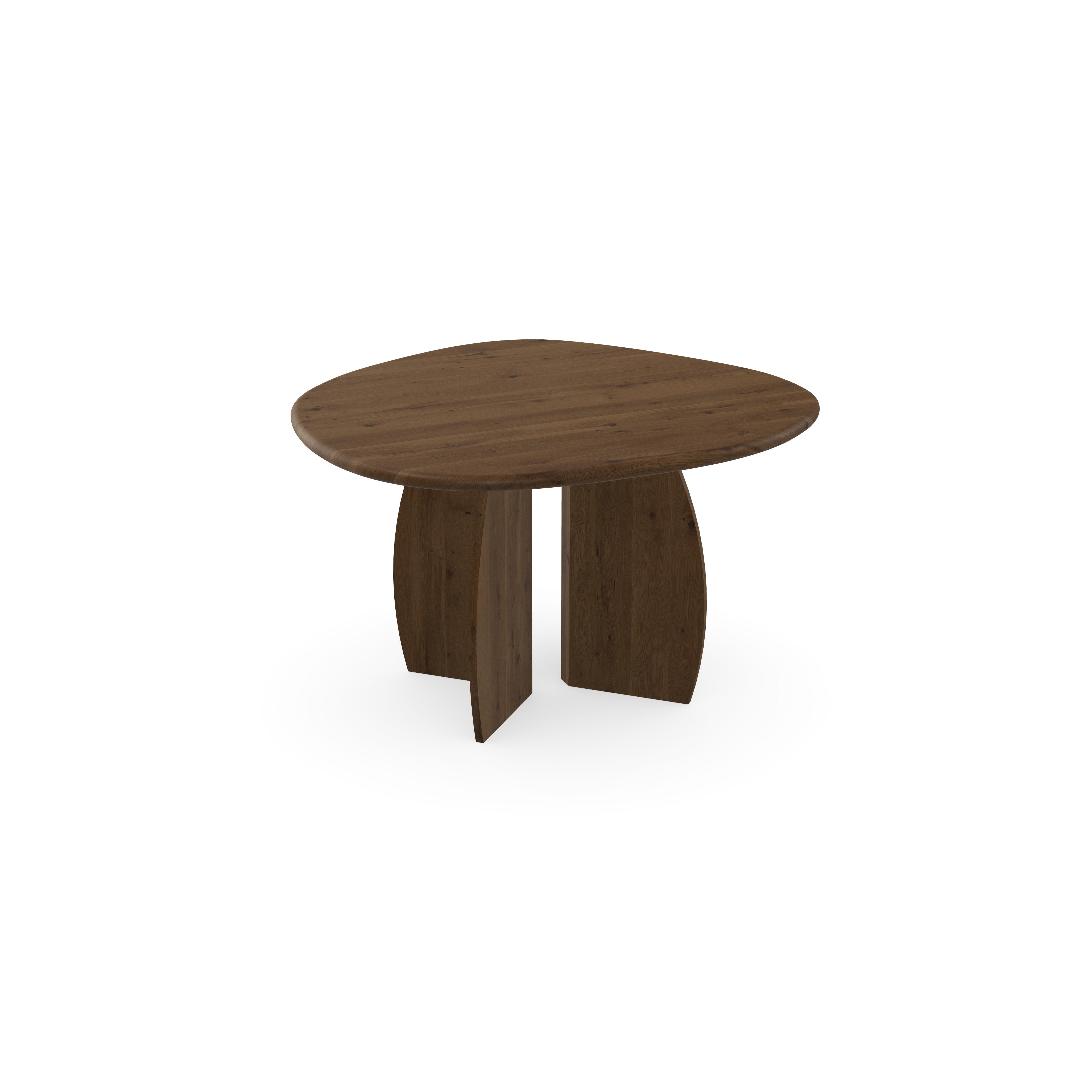 Eettafel Eiken Toscane2 - 4cm - Wolk rond - Maan hout - Ronde rand