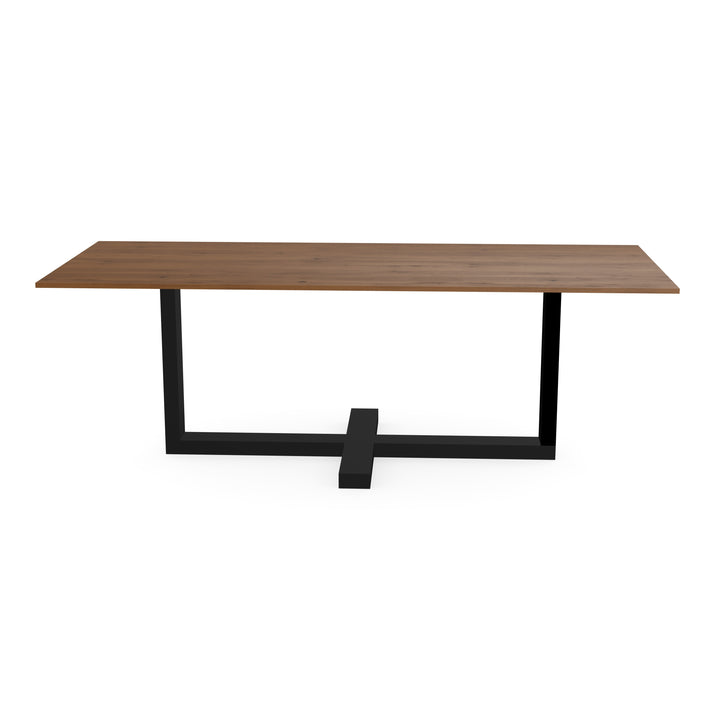Noten massief eettafel naturel - Recht - Halve Plus Zwart - {{ product.type }} - Kas20