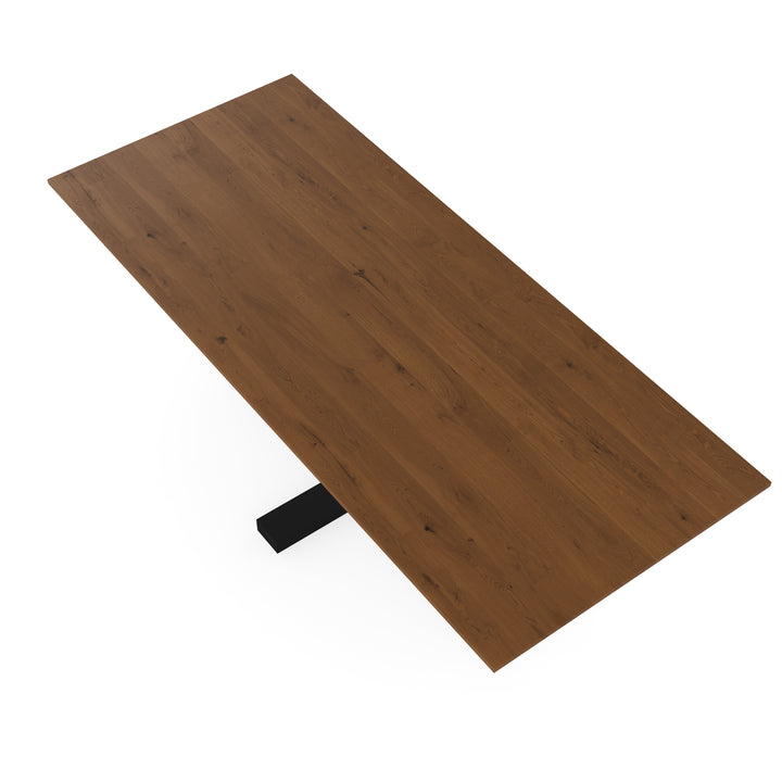 Noten massief eettafel naturel - Recht - Halve Plus Zwart - {{ product.type }} - Kas20