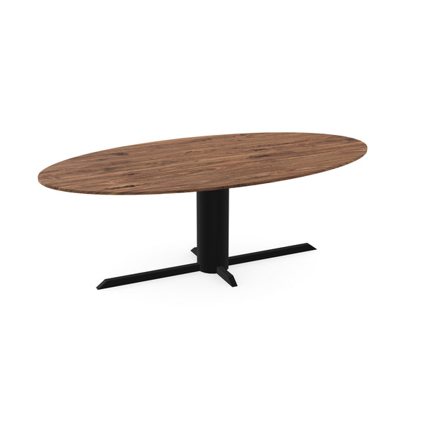 Noten massief eettafel naturel - Ovaal - Ilona Zwart