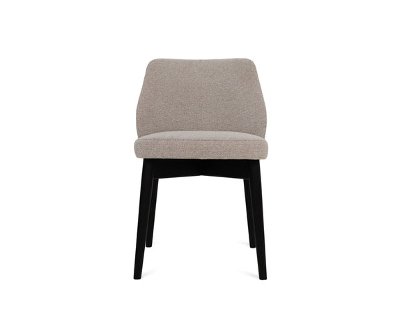 Houten Eetkamerstoel Nox - Beige - hout onderstel zwart - {{ product.type }} - Kas20