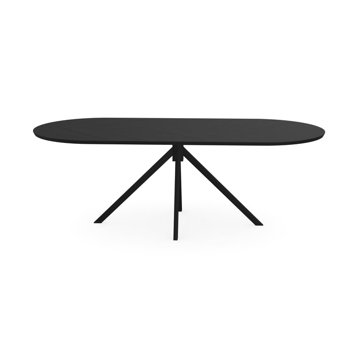 Eiken Hongaarse punt eettafel zwart - Plat ovaal - Jeroen Zwart - {{ product.type }} - Kas20