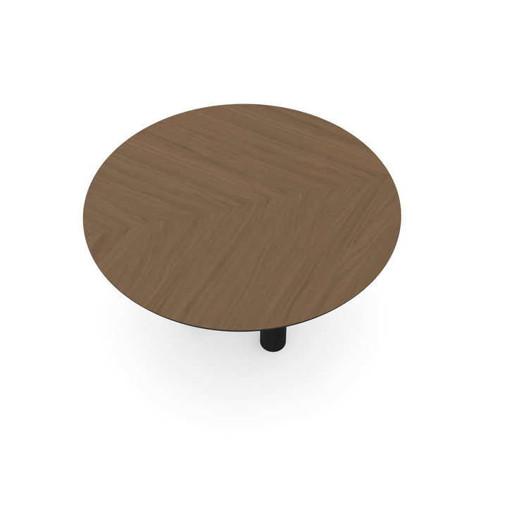 Eiken Hongaarse punt eettafel black light smoke - Rond - Columbus zwart - {{ product.type }} - Kas20