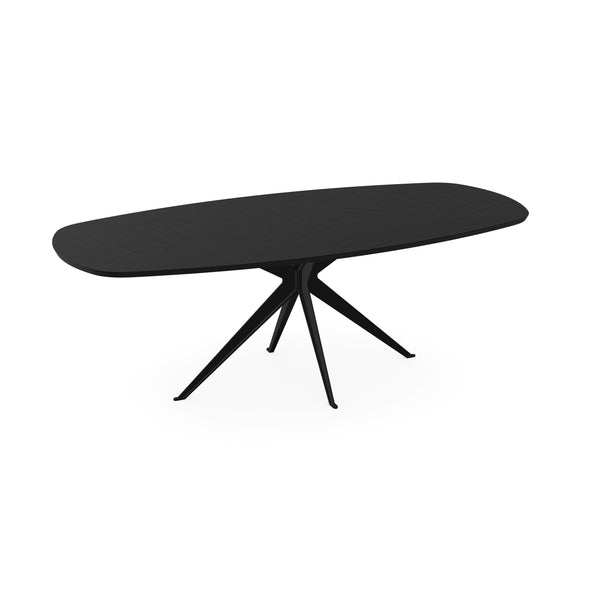 Eiken Mozaïek Eettafel Zwart - Deens Ovaal - Anna Zwart
