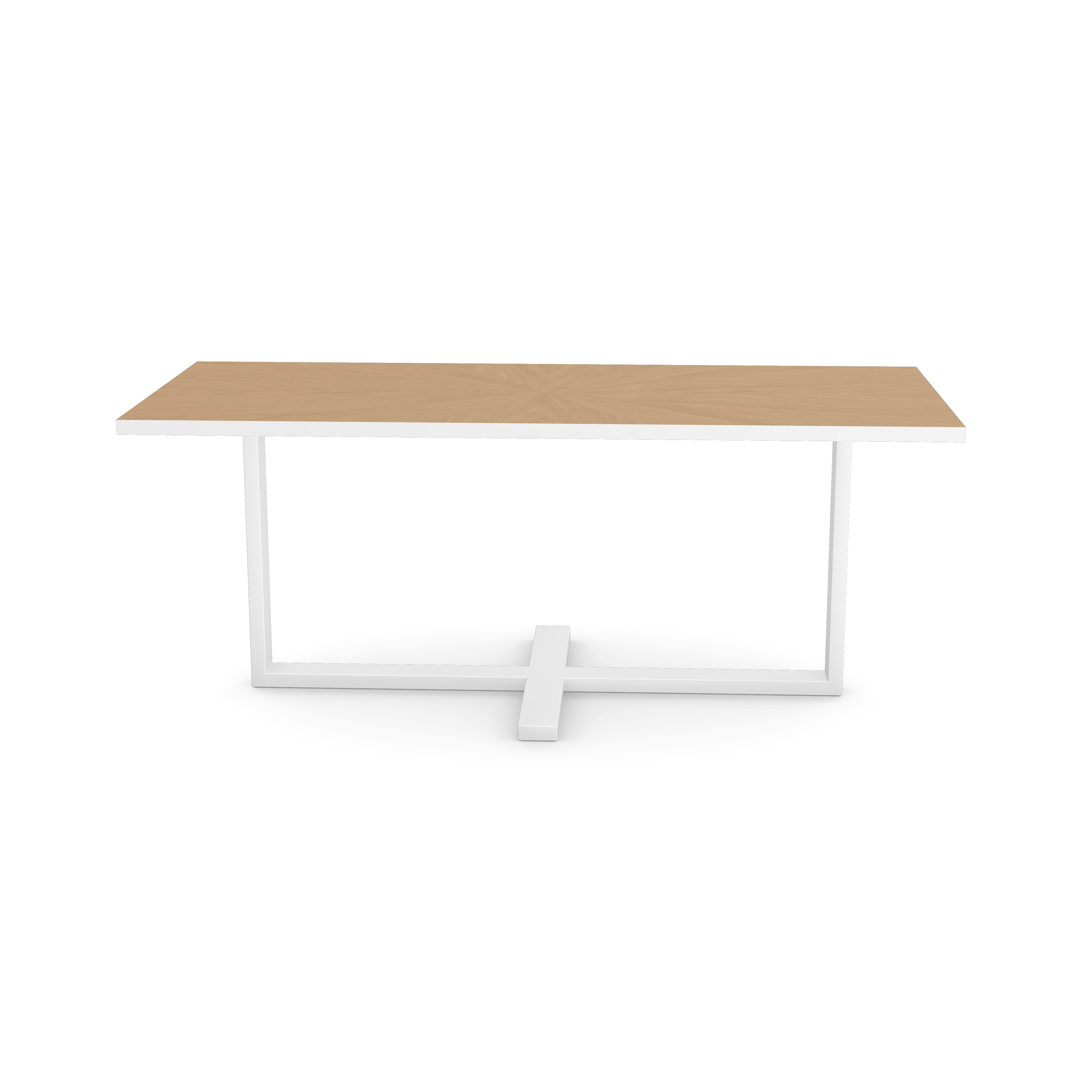 Eiken ster Recht Eettafel Halve plus onderstel - Liqurien