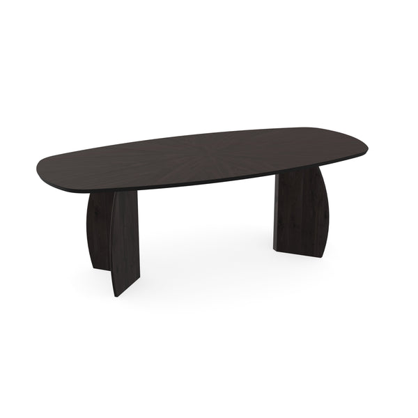 Eiken Ster Eettafel Black Smoke Intens - Deens Ovaal - Maan Black Smoke Intens