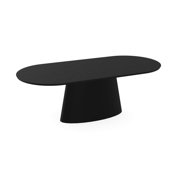 Eiken Ster Eettafel Zwart - Plat Ovaal - Sjors Zwart