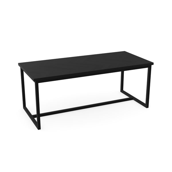 Eiken visgraat eettafel zwart - Recht - Kubus Zwart - {{ product.type }} - Kas20