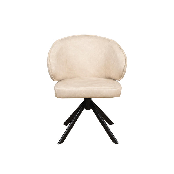 Eetkamerstoel Seoul - Be Real Cream - Draaibaar onderstel - {{ product.type }} - Kas20
