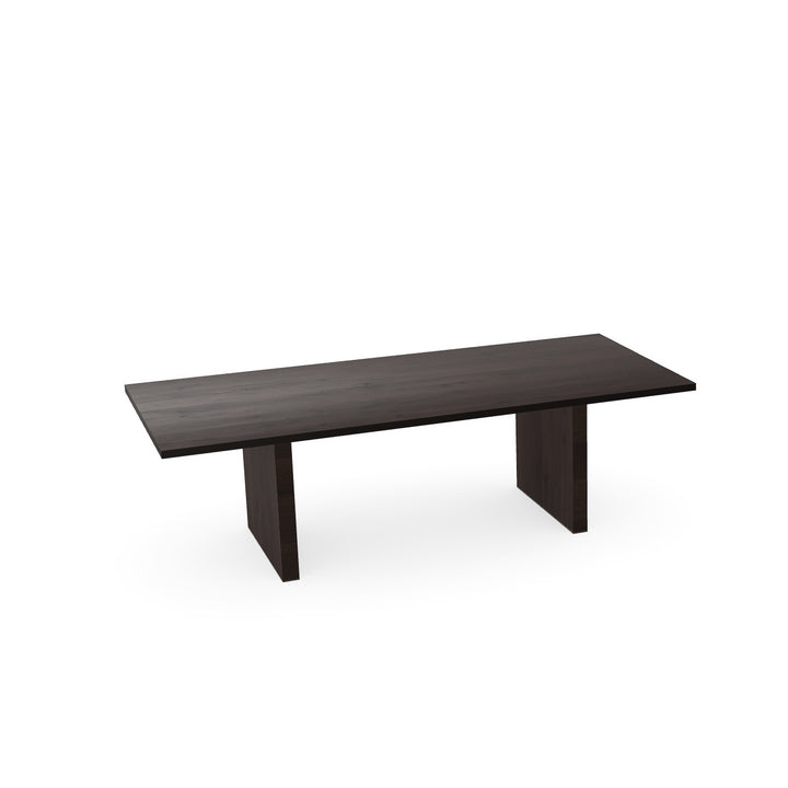 Eiken Salontafel Walnut Brown 2x - Recht - Blok onderstel - {{ product.type }} - Kas20