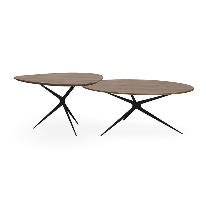 Eiken/Eiken duo Salontafel Toscane 2x - Rond - Obit onderstel - {{ product.type }} - Kas20