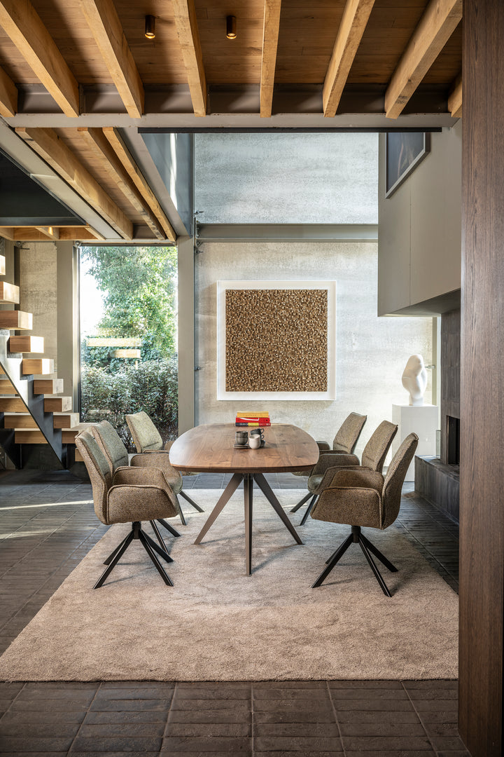 Noten massief eettafel naturel - Deens ovaal - Anna licht bruin - {{ product.type }} - Kas20