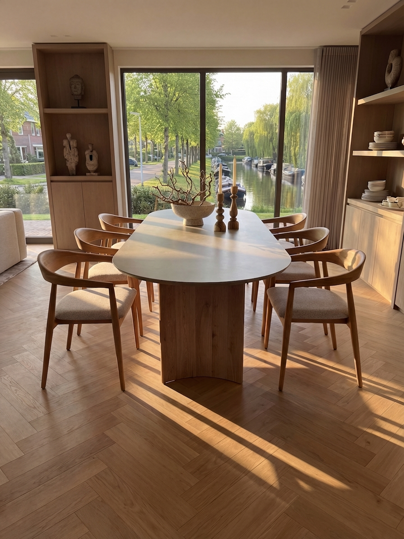 Ceramic dining table nero ardi - Oval - Anna black