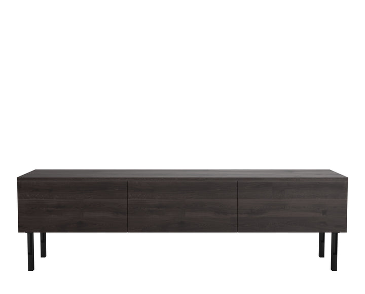 Eiken TV Meubel - pootjes 25cm - Black Light Smoke - {{ product.type }} - Kas20
