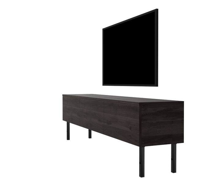 Eiken TV Meubel - pootjes 25cm - Black Light Smoke - {{ product.type }} - Kas20