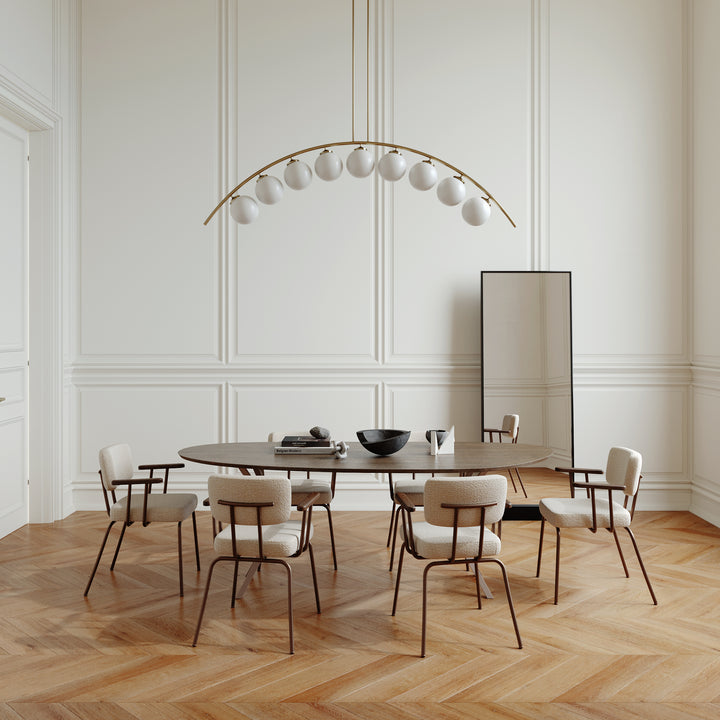 Eiken eettafel toscane 2x - Organisch A - VV licht bruin - {{ product.type }} - Kas20