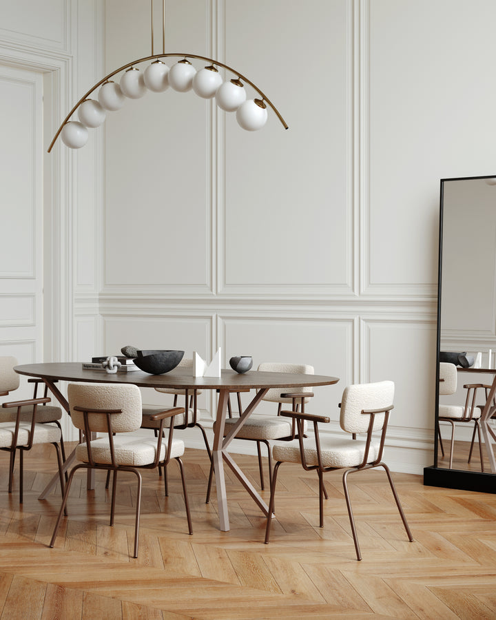Eiken eettafel toscane 2x - Organisch A - VV licht bruin - {{ product.type }} - Kas20