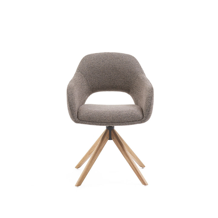 Eetkamerstoel Liam - Sneak Wood - Hout Naturel Draaibaar onderstel - {{ product.type }} - Kas20