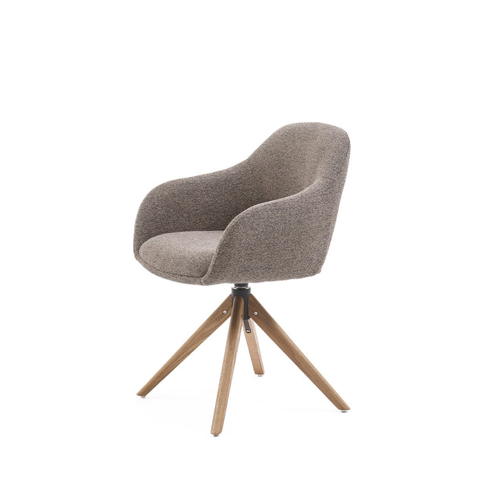 Eetkamerstoel Liam - Sneak Wood - Hout Naturel Draaibaar onderstel - {{ product.type }} - Kas20