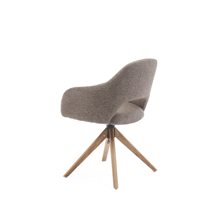 Eetkamerstoel Liam - Sneak Wood - Hout Naturel Draaibaar onderstel - {{ product.type }} - Kas20