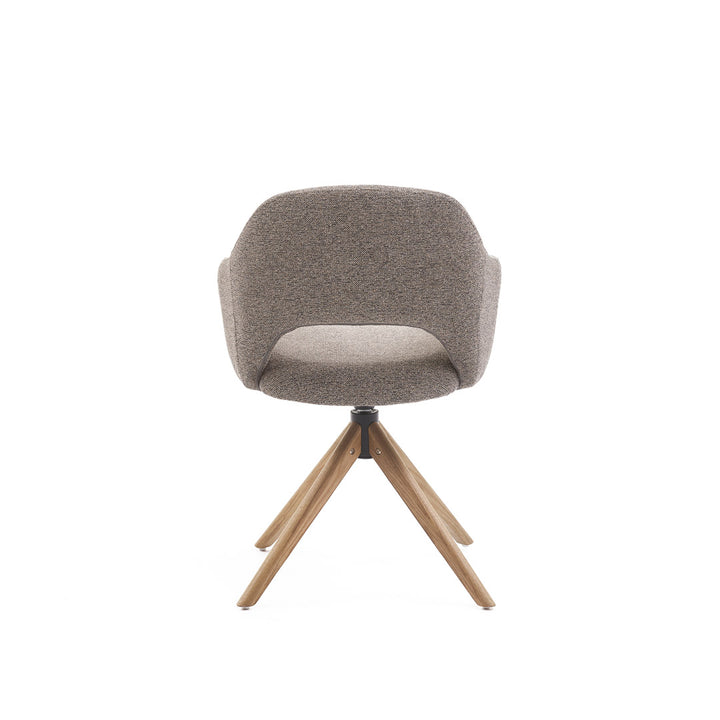 Eetkamerstoel Liam - Sneak Wood - Hout Naturel Draaibaar onderstel - {{ product.type }} - Kas20