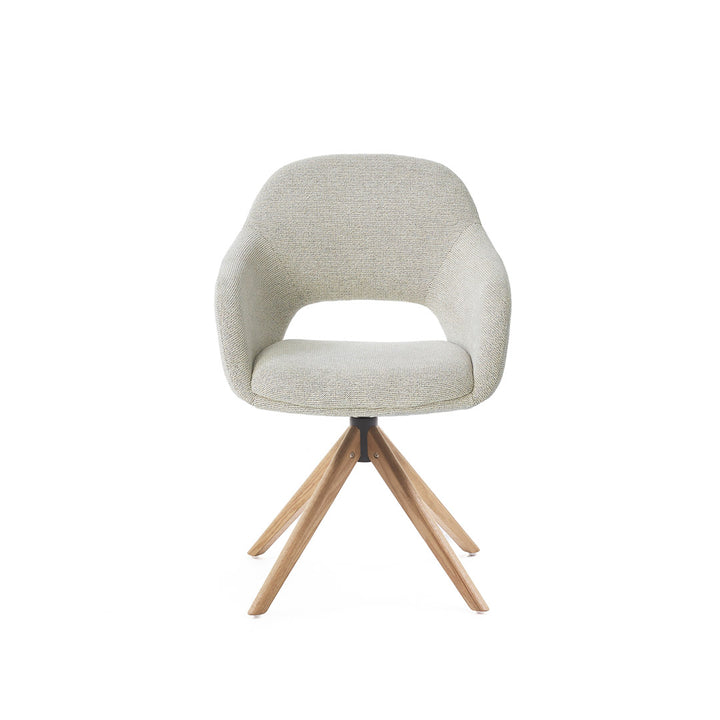 Eetkamerstoel Liam - Sneak Naturel - Hout Naturel Draaibaar onderstel - {{ product.type }} - Kas20