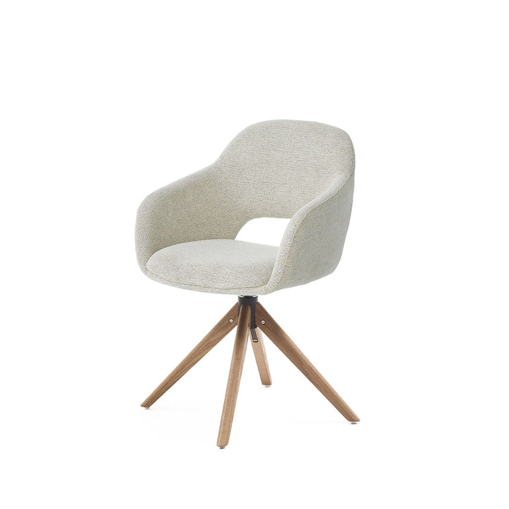 Eetkamerstoel Liam - Sneak Naturel - Hout Naturel Draaibaar onderstel - {{ product.type }} - Kas20