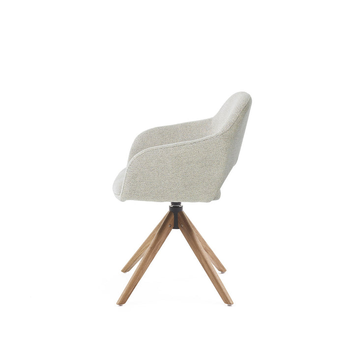 Eetkamerstoel Liam - Sneak Naturel - Hout Naturel Draaibaar onderstel - {{ product.type }} - Kas20