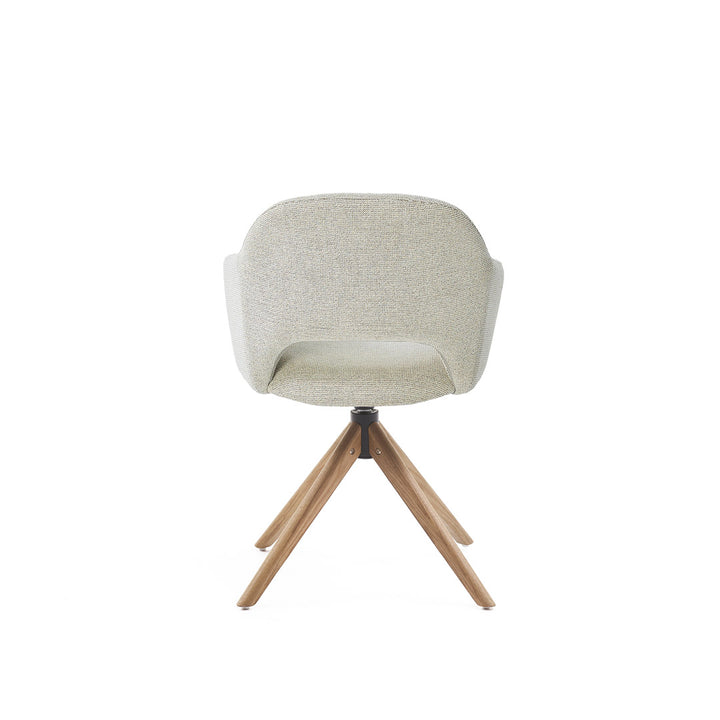 Eetkamerstoel Liam - Sneak Naturel - Hout Naturel Draaibaar onderstel - {{ product.type }} - Kas20