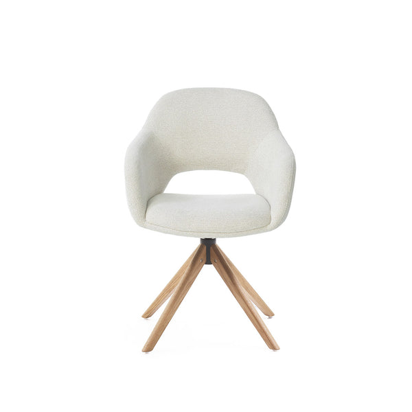 Eetkamerstoel Liam - Sneak Linnen - Hout Naturel Draaibaar onderstel - {{ product.type }} - Kas20