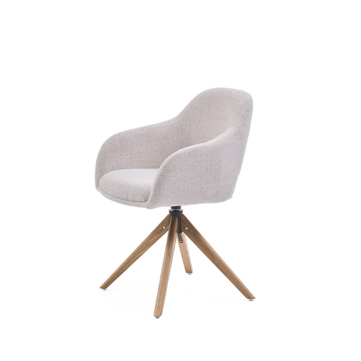 Eetkamerstoel Liam - Oasis Naturel - Hout Naturel Draaibaar onderstel - {{ product.type }} - Kas20