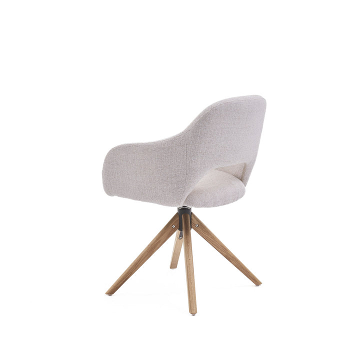 Eetkamerstoel Liam - Oasis Naturel - Hout Naturel Draaibaar onderstel - {{ product.type }} - Kas20